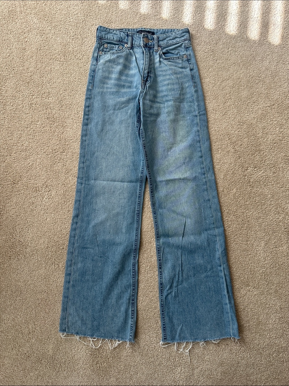 Aeropostale Light Blue Wide-Leg Jeans